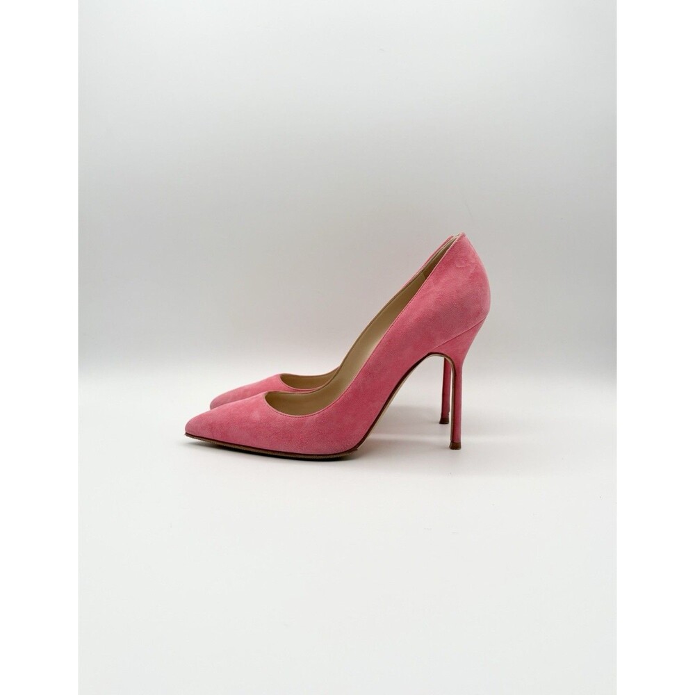 Manolo Blahnik Pink Suede Pointed Toe Stiletto Pumps BB 105mm Size EU 36 - Picture 2 of 16